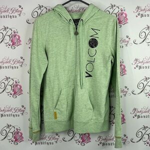 Volcom hoodie sweater zip up comfy logo Mint Green Hoodie